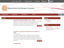 Tablet Screenshot of biologie-humaine.univ-lyon1.fr