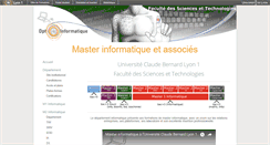 Desktop Screenshot of master-info.univ-lyon1.fr