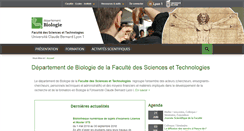 Desktop Screenshot of fst-biologie.univ-lyon1.fr