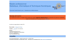 Desktop Screenshot of master-sitn.univ-lyon1.fr