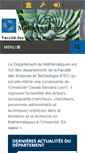 Mobile Screenshot of fst-mathematiques.univ-lyon1.fr