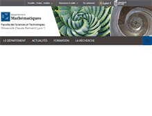 Tablet Screenshot of fst-mathematiques.univ-lyon1.fr